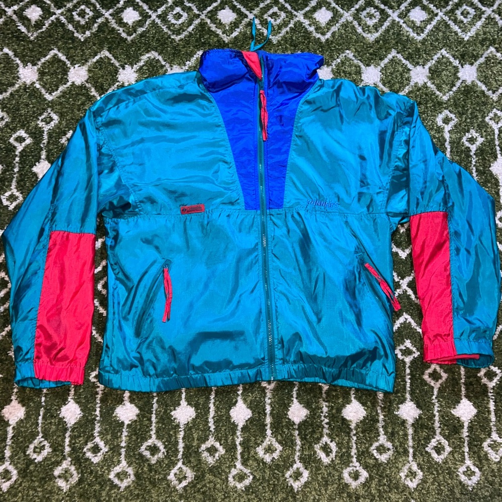 Vintage 90s Lined Columbia Windbreaker Jacket L